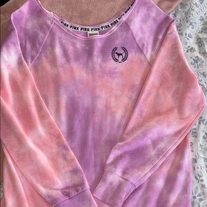 PINK long sleeve with tie dye